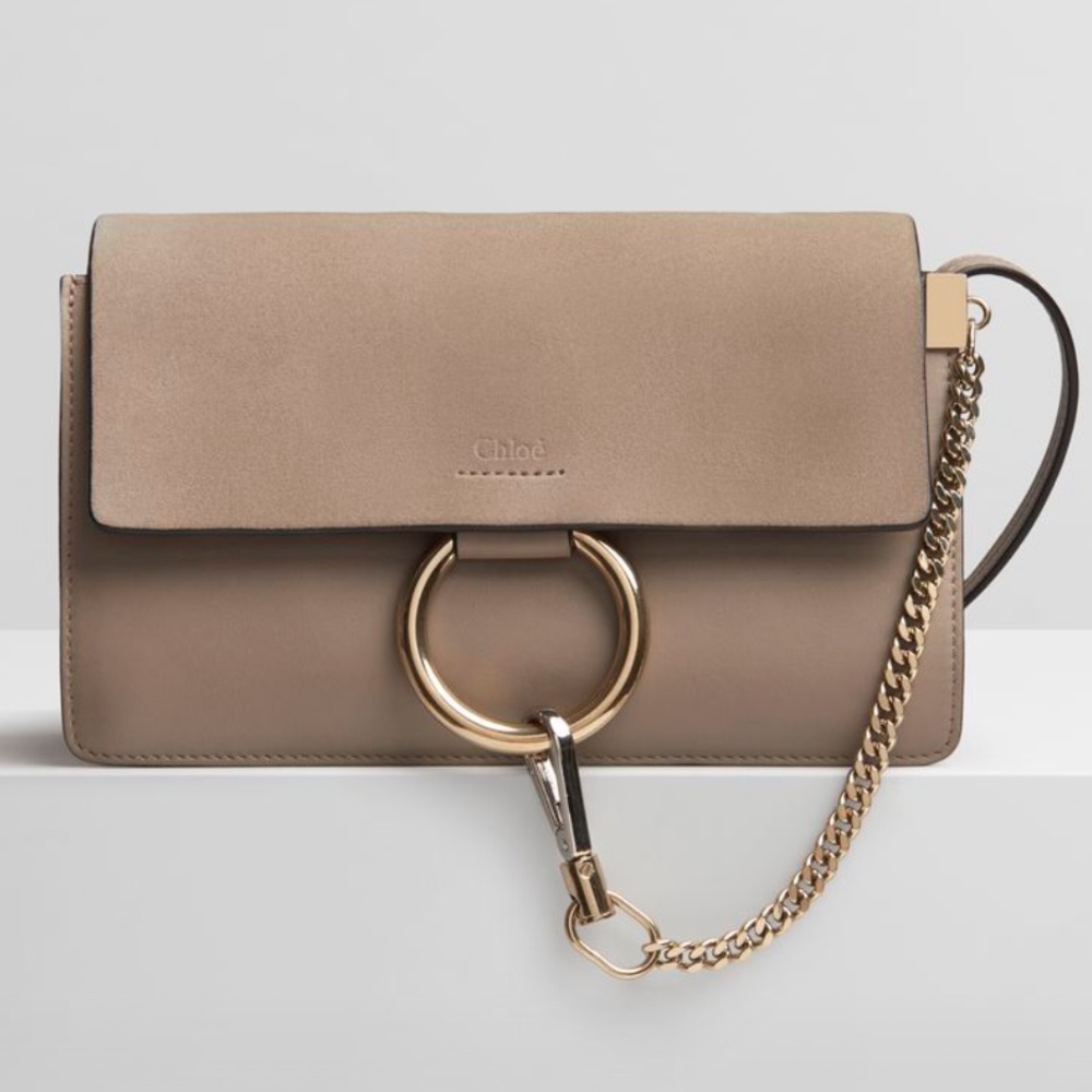 Chloe Small Faye Shoulder Bag in Motty Grey